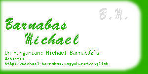 barnabas michael business card